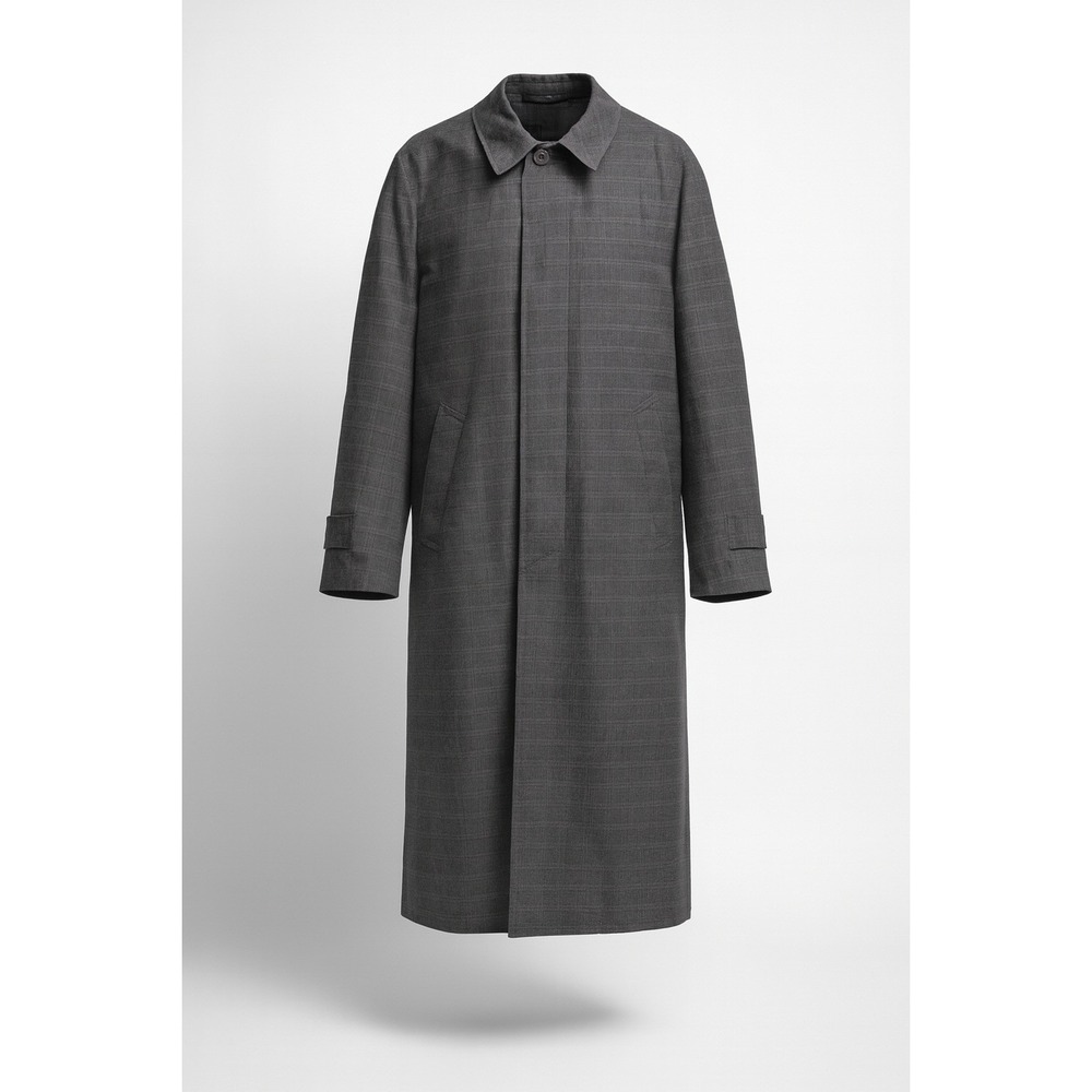 Vintage Mister 365 Trench Coat Men 38L Gray 1960 Zip Out Lining Classic Overcoat